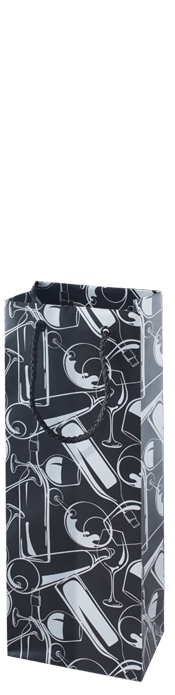 Wine Gift Bags (Black/Silver) Set of 4 Wine Gift Bags (Black/Silver) Set of 4