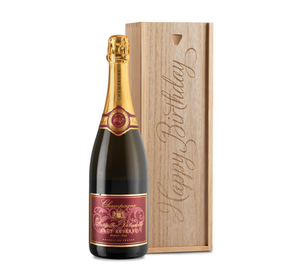 Champagne Réserve in "Happy Birthday" Wood Box