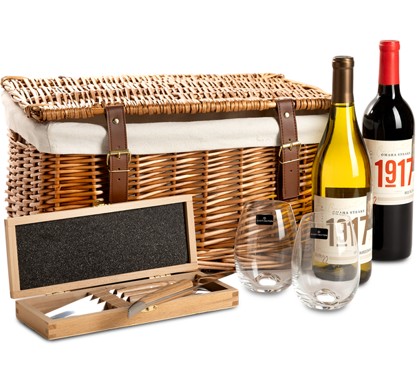 Wicker Basket Wine Gift Bundle Wicker Basket Wine Gift Bundle