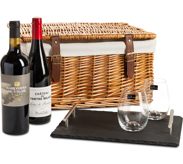 Rich Reds + Accessories in Gift Basket Rich Reds + Accessories in Gift Basket