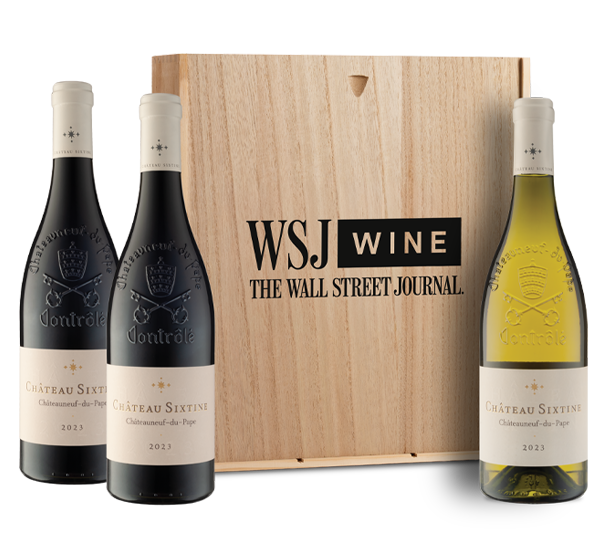 Rare Châteauneuf Trio in Wood Gift Box