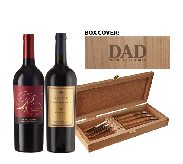 Father’s Day Steak Knives + Wine