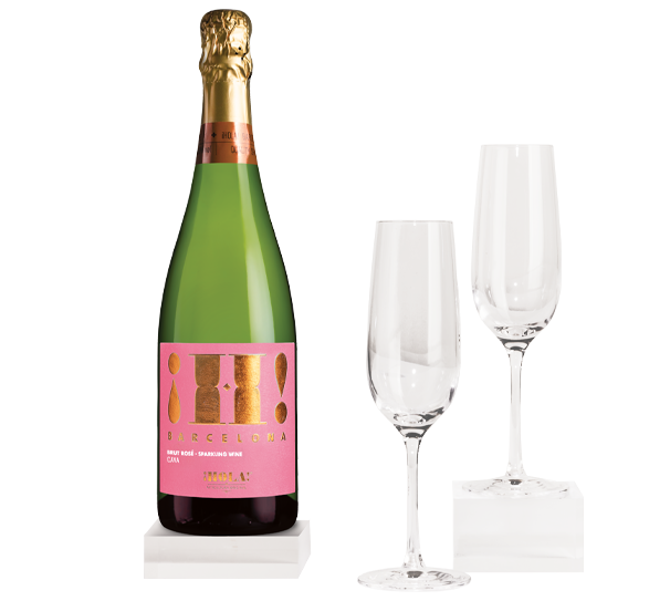 Valentines Pink Rose + Flutes