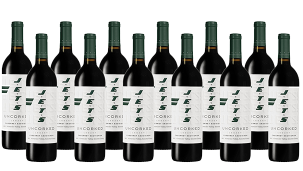 JETS UNCORKED (12 bottles) + 2 glasses + 2 tumblers JETS UNCORKED (12 bottles) + 2 glasses + 2 tumblers