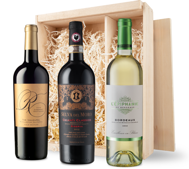 Classic Red & White Wines in Wood Box