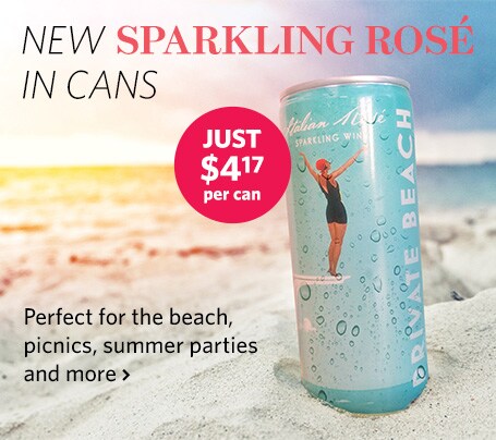 Rosé canned wine
