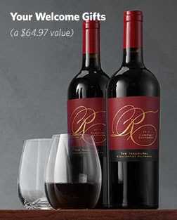 red wine and glasses