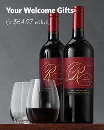 red wine and glasses