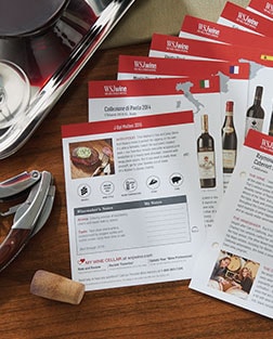 Wine case tasting notes